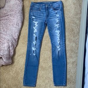 Destroyed American Eagle skinny jeans!